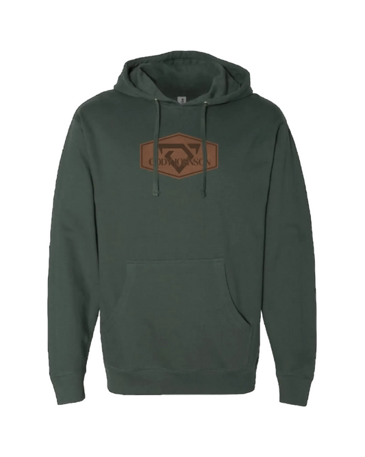 Green Leather Hoodie