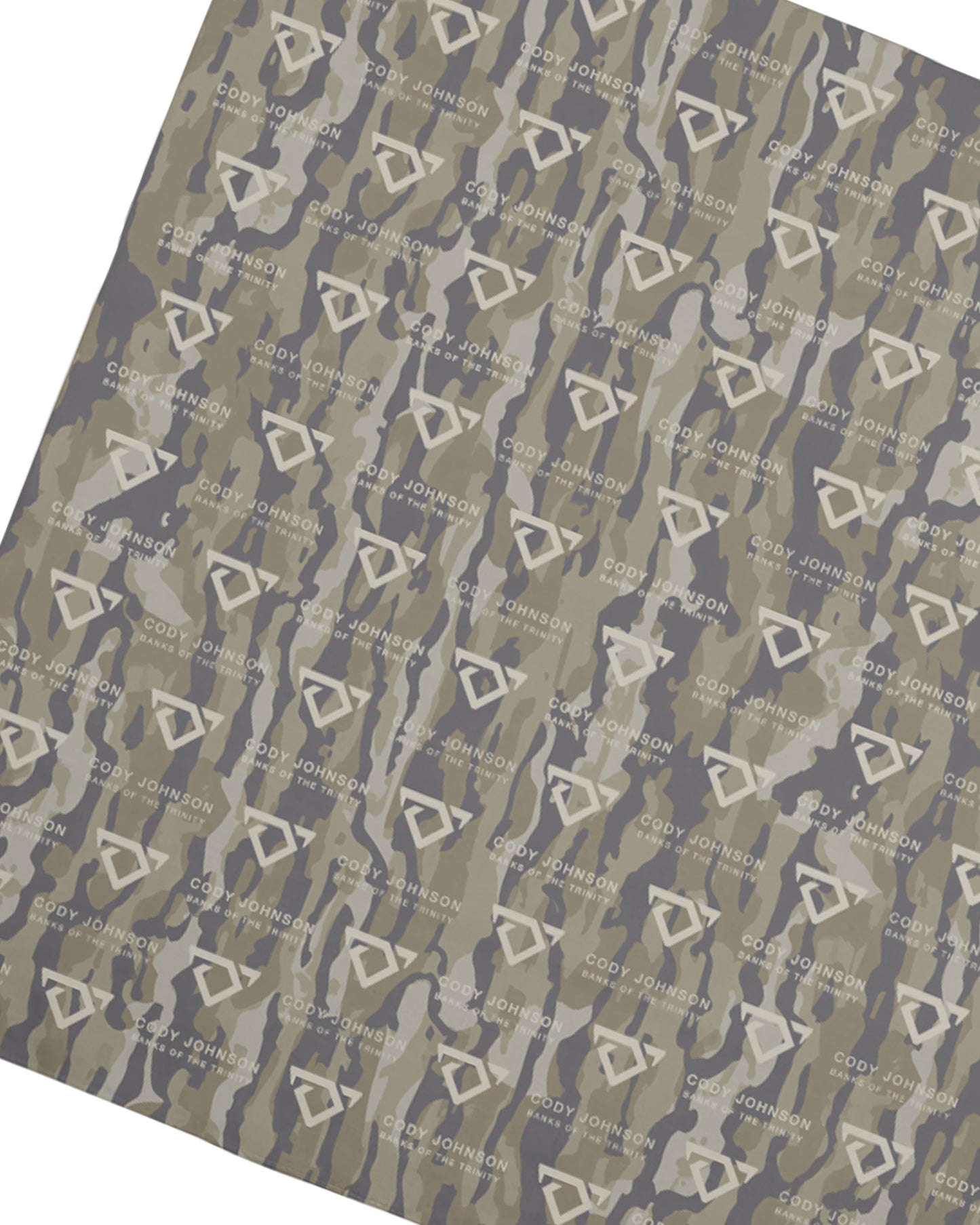 Patterned paper with text and geometric shapes on a gray background