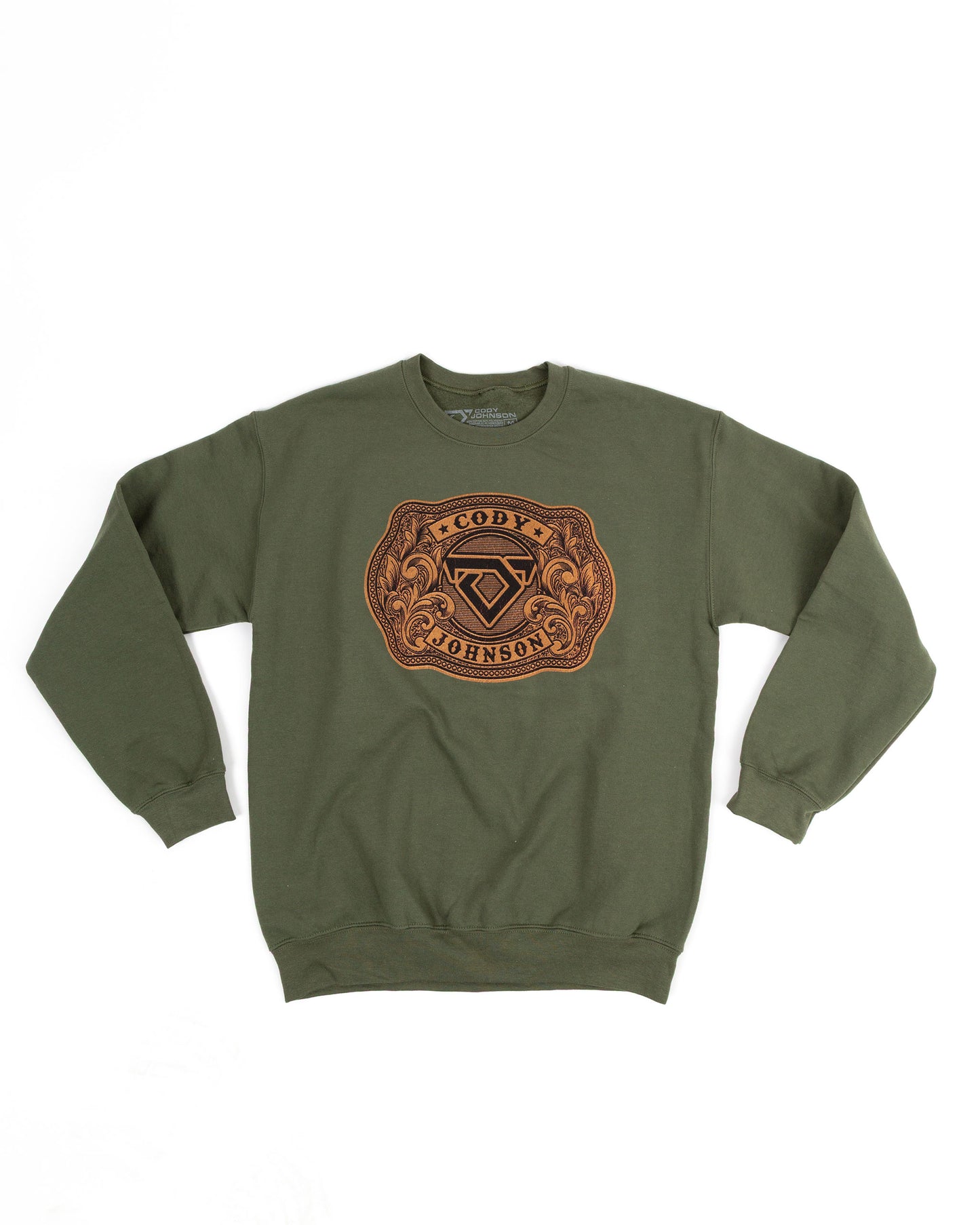 Leather Buckle Sweatshirt