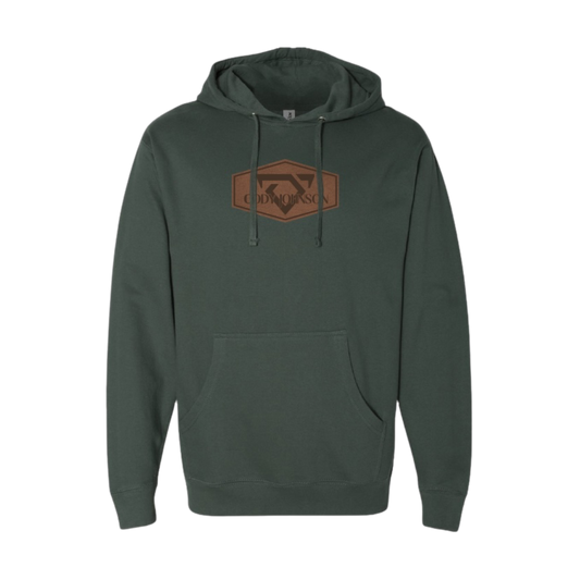 Green Leather Hoodie