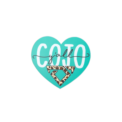 Teal heart-shaped logo with 'COJO' and 'y'all' text on a white background Cody Jonson