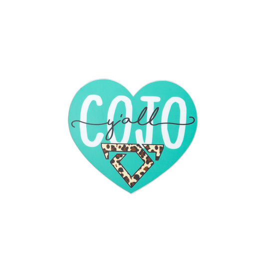 Teal heart-shaped logo with 'COJO' and 'y'all' text on a white background Cody Jonson