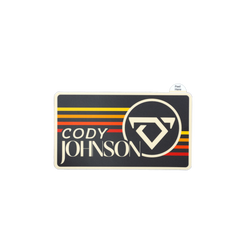 Cody Johnson logo with striped design on a white background COJO