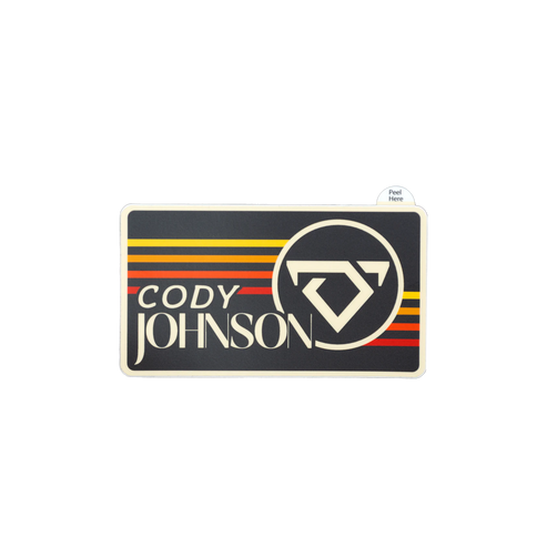 Cody Johnson logo with striped design on a white background COJO