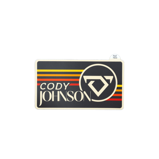 Cody Johnson logo with striped design on a white background COJO
