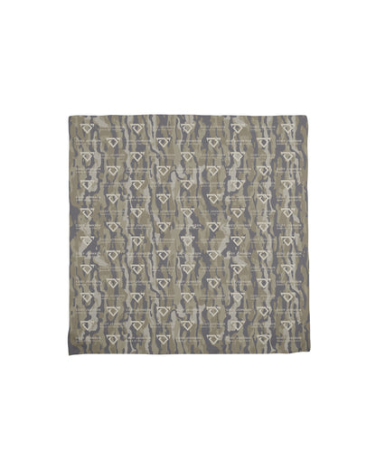 Textile with geometric pattern on a white background