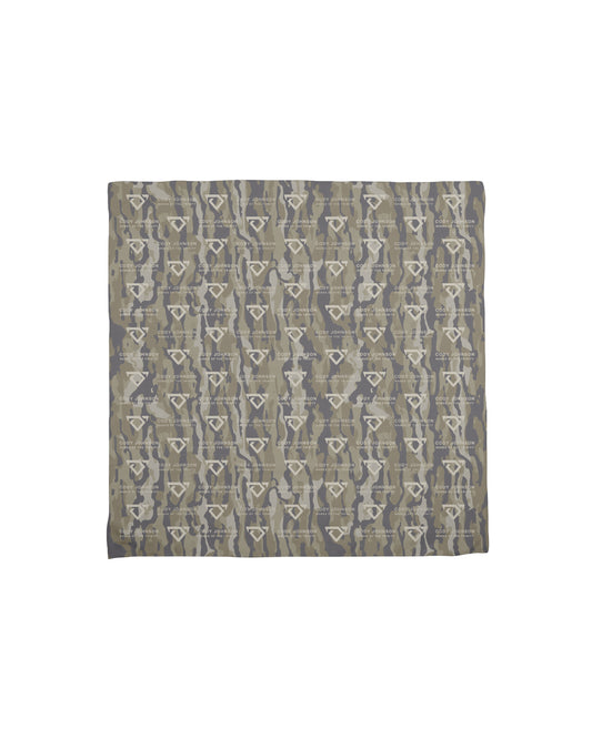 Textile with geometric pattern on a white background