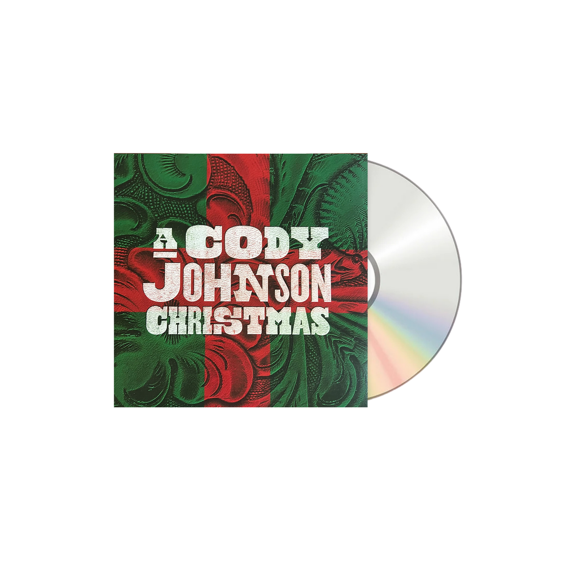 Vinyl record with a red and green cover featuring 'A Cody Johnson Christmas' text.