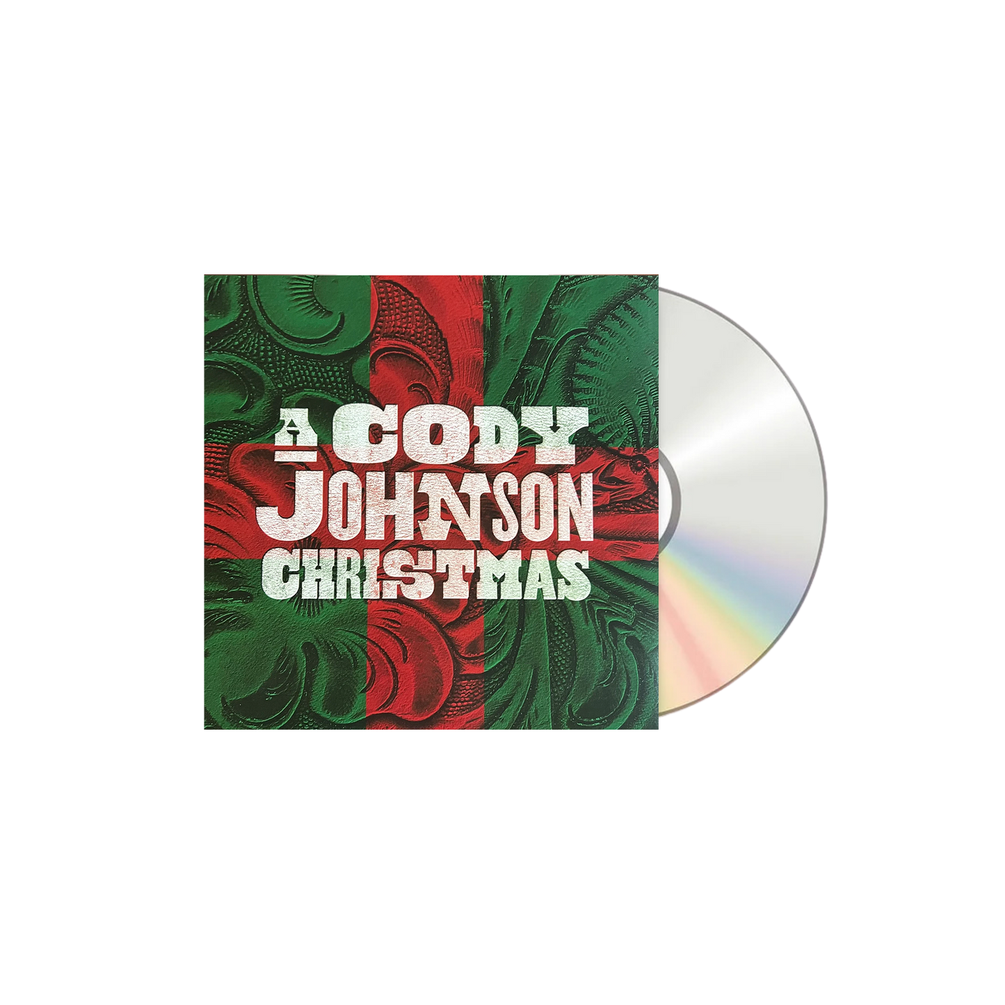 Vinyl record with a red and green cover featuring 'A Cody Johnson Christmas' text.
