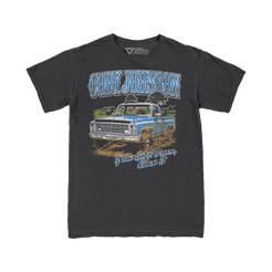 Graphite t-shirt with blue pickup truck on the front with Cody Johnson's name and 'Til You Can't lyrics on the front