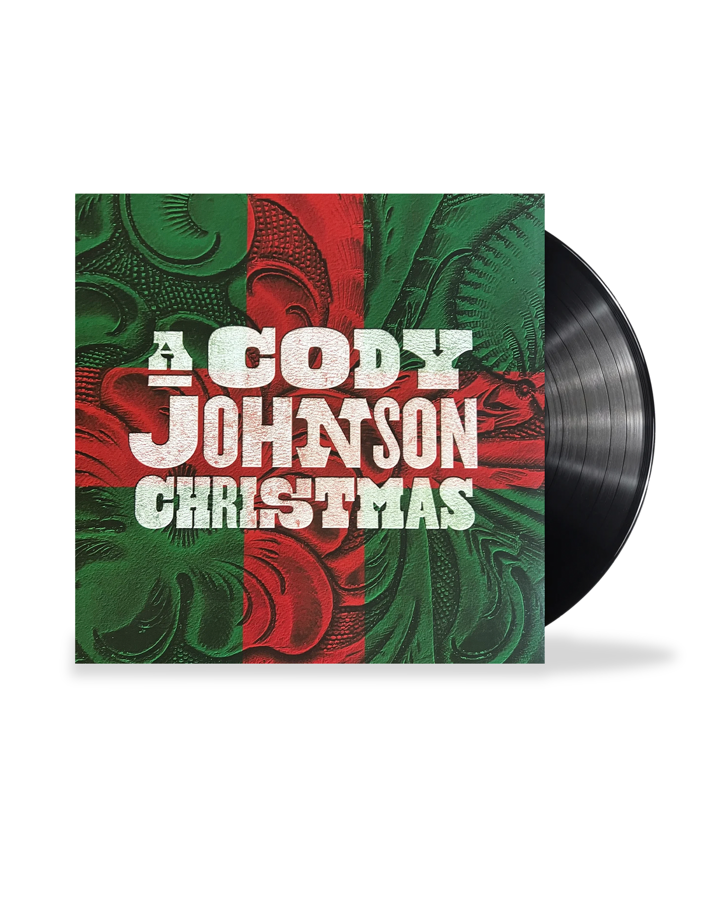Vinyl record with a colorful cover featuring 'Cody Johnson' text on a white background
